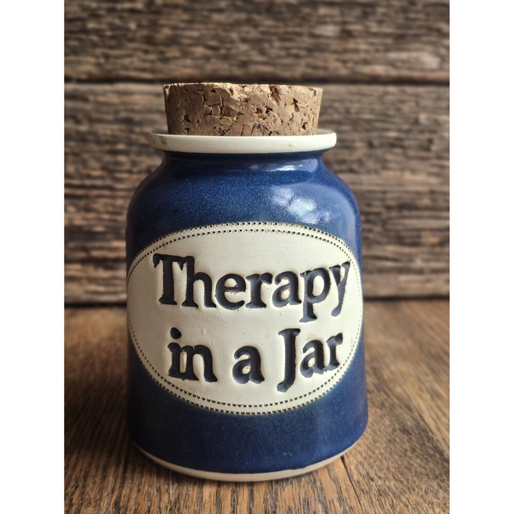 Vintage Dr. Brophy’s Ceramic "Therapy in a Jar" - Collectible Pottery 1991